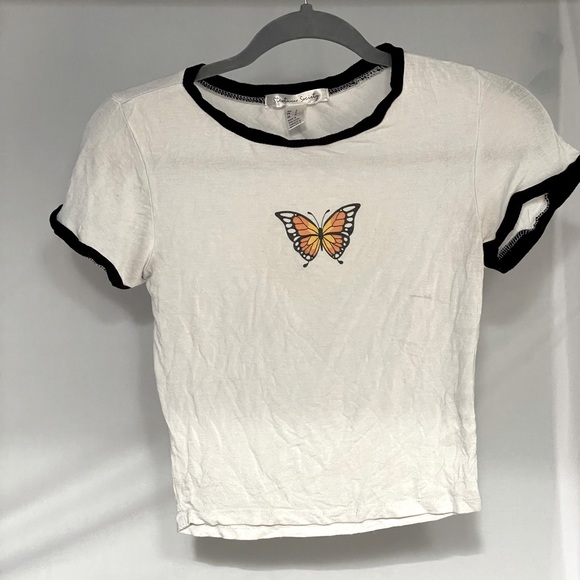 Butterfly cropped top.